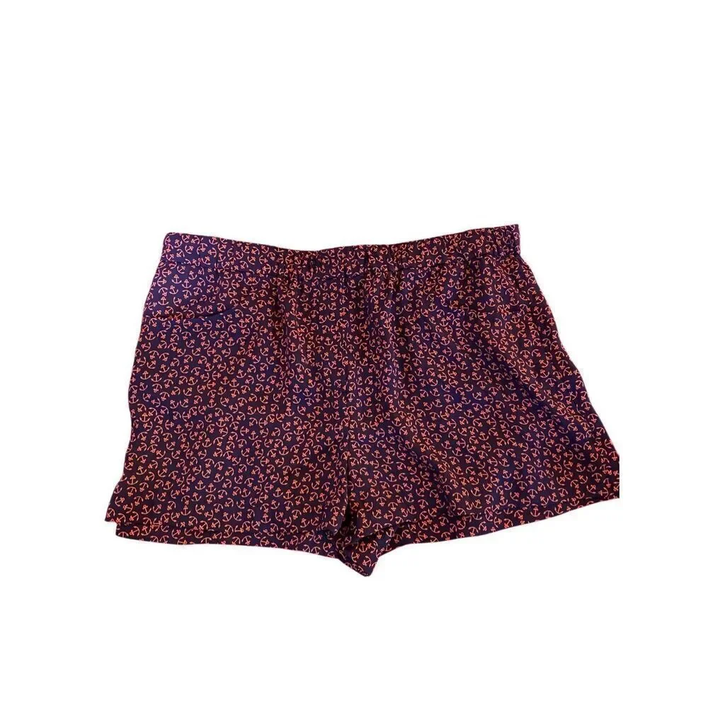 Ann Taylor loft, blue and coral anchor shorts with pockets size small